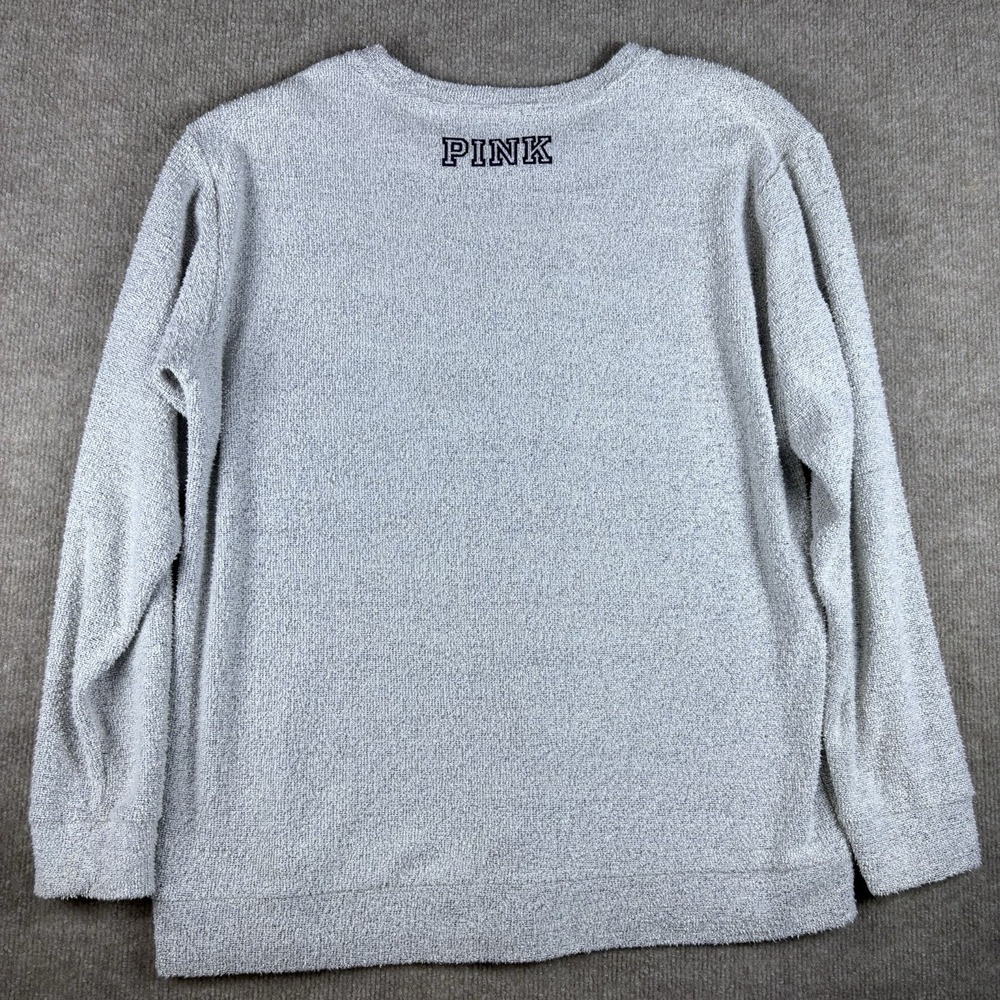 PINK Victoria's Secret Indiana Indians Gray Terry Crewneck Sweatshirt M - Picture 8 of 9